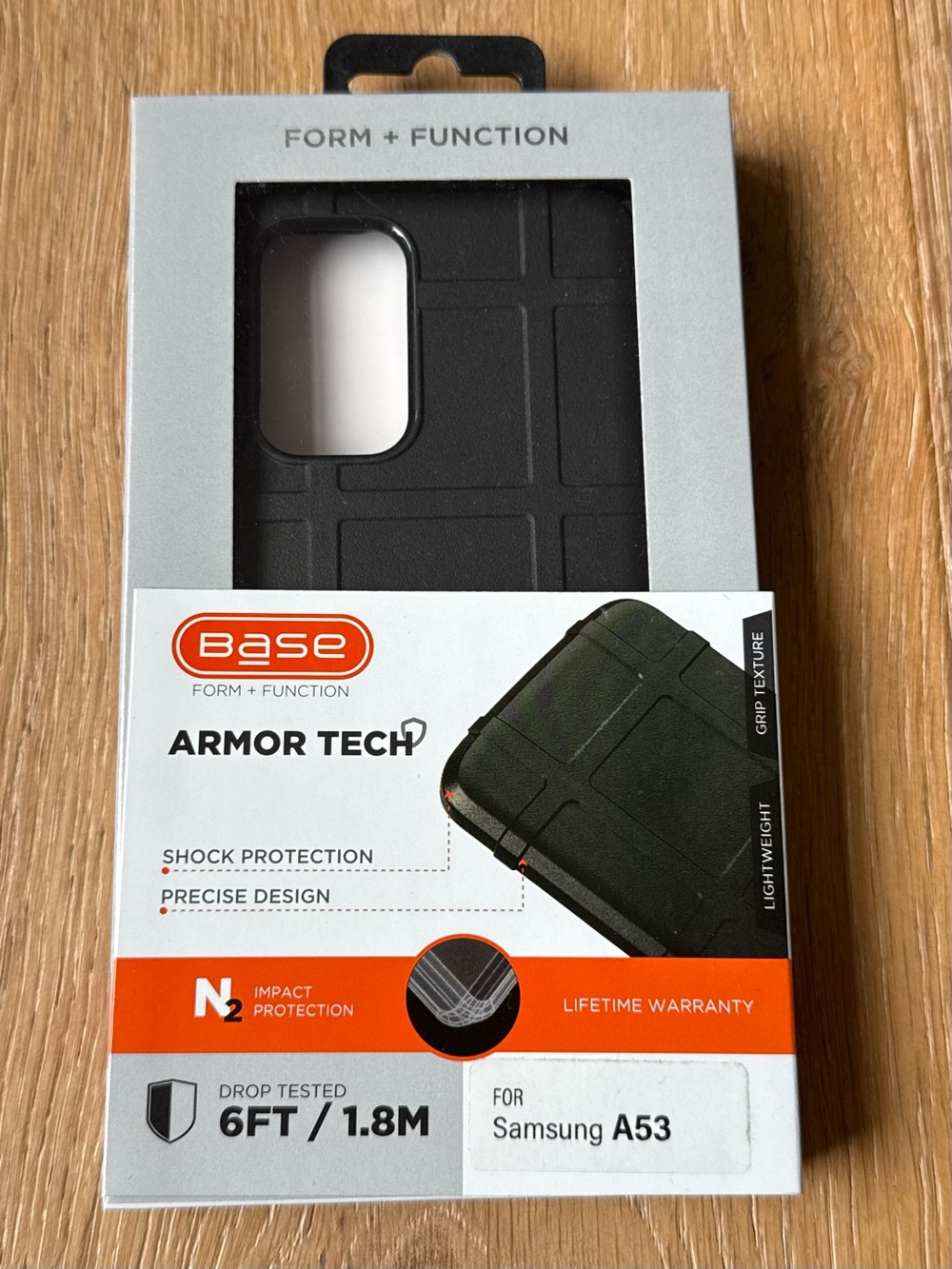 New BASE Armor Tech Shock Protection Case for Samsung A53 Black Case
